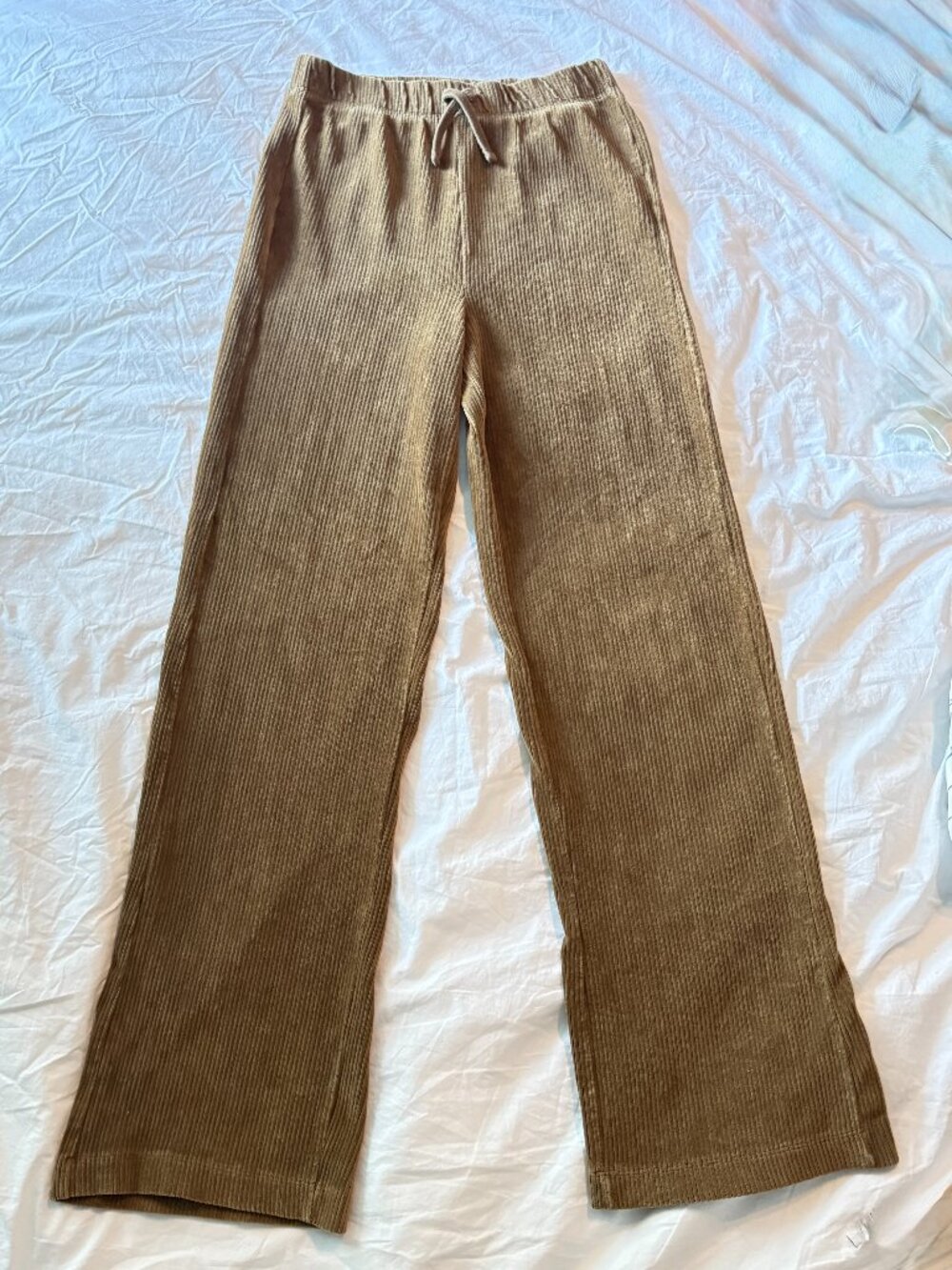 Zara, Age 13-14, Brown Corduroy Pants, Wide Leg, Textured, Like New, Fall,